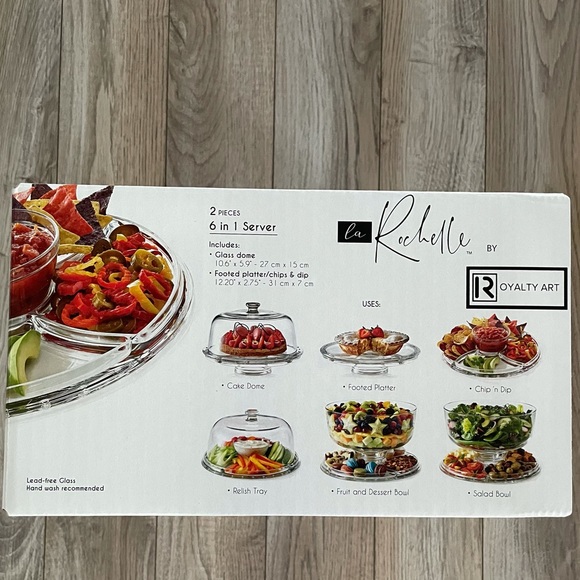 Glass dome with server platter - Picture 5 of 5